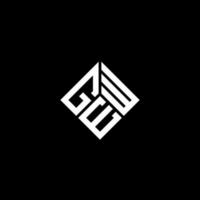 gew brev logotyp design på svart bakgrund. gew kreativa initialer brev logotyp koncept. gew bokstav design. vektor