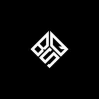 bsq brev logotyp design på svart bakgrund. bsq kreativa initialer brev logotyp koncept. bsq bokstavsdesign. vektor