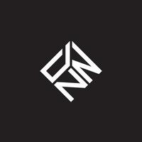 dnn-Brief-Logo-Design auf schwarzem Hintergrund. dnn kreative Initialen schreiben Logo-Konzept. dnn Briefgestaltung. vektor