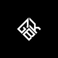 gbk-Brief-Logo-Design auf schwarzem Hintergrund. gbk kreative Initialen schreiben Logo-Konzept. gbk Briefgestaltung. vektor