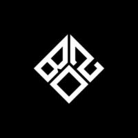boz-Brief-Logo-Design auf schwarzem Hintergrund. boz kreative Initialen schreiben Logo-Konzept. boz Briefgestaltung. vektor
