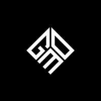 GVO-Brief-Logo-Design auf schwarzem Hintergrund. GVO-kreatives Initialen-Brief-Logo-Konzept. GVO-Briefgestaltung. vektor