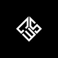 cws-Buchstaben-Logo-Design auf schwarzem Hintergrund. cws kreatives Initialen-Buchstaben-Logo-Konzept. cws Briefgestaltung. vektor