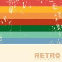 Retro-Hintergrund mit Vintage-Grunge-Textur und farbigen Streifen. Vektor-Illustration. vektor