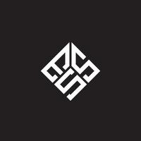 ess brev logotyp design på svart bakgrund. ess kreativa initialer brev logotyp koncept. ess brev design. vektor