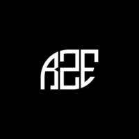 Rze-Brief-Logo-Design auf schwarzem Hintergrund. rze kreative Initialen schreiben Logo-Konzept. rze Briefgestaltung. vektor