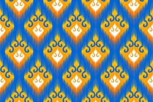 abstrakt geometrisk ikat etnisk mönsterdesign. Aztec tyg matta mandala ornament textil dekorationer tapet. tribal boho infödda etniska kalkon traditionell broderi vektor bakgrund