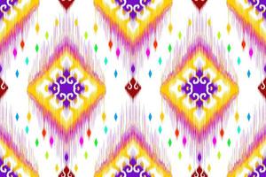 Ikat abstraktes geometrisches ethnisches Musterdesign. aztekischer Stoff Teppich Mandala Ornament ethnische Chevron Textildekoration Tapete. Stammes-Boho einheimischer ethnischer Truthahn traditioneller Stickereivektor vektor