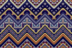 Ikat abstraktes geometrisches ethnisches Musterdesign. aztekischer Stoff Teppich Mandala Ornament ethnische Chevron Textildekoration Tapete. Stammes-Boho einheimischer ethnischer Truthahn traditioneller Stickereivektor vektor