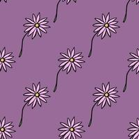 nahtlose florale Vektormuster. farbige Blumen Hintergrund. Doodle Muttertag Blumenmuster. Vintage Blumenmusterillustration vektor