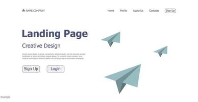 webbplats målsida affärsidé designkoncept - vektor