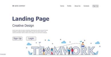 Website-Landing-Page-Business-Konzept-Design-Konzept - Vektor