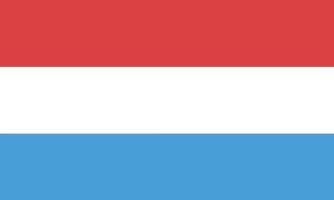 Luxemburg flaggvektorikon i officiell färg och proportion korrekt vektor