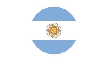 Kreis, Vektorbild und Symbol der argentinischen Flagge. vektor