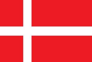Flagge von Dänemark-Vektor-Illustration. ursprünglichen Anteil. vektor
