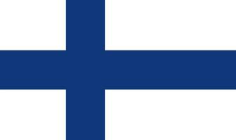 Finland flagga vektor ikon i officiell färg och proportion korrekt