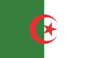 Algeriet flagg vektor ikon i officiell färg och proportion korrekt