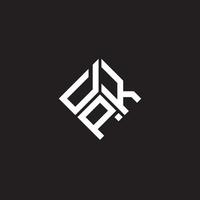 dpk-Brief-Logo-Design auf schwarzem Hintergrund. dpk kreative Initialen schreiben Logo-Konzept. dpk Briefgestaltung. vektor