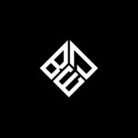 Bett-Brief-Logo-Design auf schwarzem Hintergrund. Bett kreative Initialen schreiben Logokonzept. bett buchstaben design. vektor