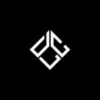dlc-Brief-Logo-Design auf schwarzem Hintergrund. dlc kreative Initialen schreiben Logo-Konzept. dlc-Briefgestaltung. vektor