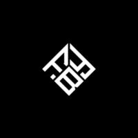 fby-Buchstaben-Logo-Design auf schwarzem Hintergrund. fby kreative Initialen schreiben Logo-Konzept. fby Briefgestaltung. vektor