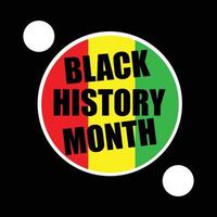 Schwarzer Geschichtstag-Symbolvektor, afrikanische Flaggenvorlage, Hintergrundplakat vektor