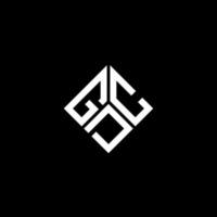 gdc-Brief-Logo-Design auf schwarzem Hintergrund. gdc kreative Initialen schreiben Logo-Konzept. gdc Briefgestaltung. vektor