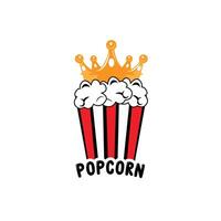 pop corn logotyp ikon vektor, explodera, bio snacks, koncept illustration vektor