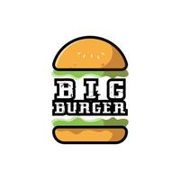 hamburgare mat logotyp vektor bakgrundsdesign, gjord av bröd, grönsaker och kött. lämpar sig för företag, screentryck, klistermärken, banderoller, omslag