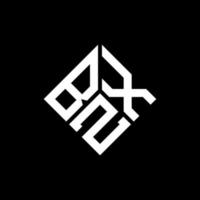 bzx-Buchstaben-Logo-Design auf schwarzem Hintergrund. bzx kreative Initialen schreiben Logo-Konzept. bzx Briefdesign. vektor