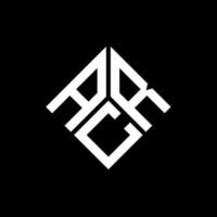 acr-Buchstaben-Logo-Design auf schwarzem Hintergrund. acr kreative Initialen schreiben Logo-Konzept. acr Briefgestaltung. vektor