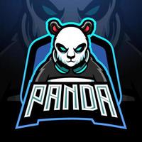 panda gaming esport logotyp maskot design vektor