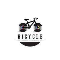 cykel logotyp ikon vektor, fordon för sport, racing, casual, downhill, retro mall vektor