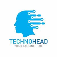 techno mind logotyp vektor