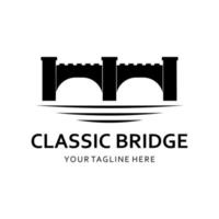 silhouette bridge logo.eps vektor