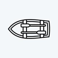 Symbol Beiboot. geeignet für Bildungssymbol. Linienstil. einfaches Design editierbar. Design-Vorlagenvektor. einfache Abbildung vektor