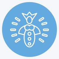 Symbol Bienenkönigin. geeignet für Bienenfarm. blaue augen stil. einfaches Design editierbar. Design-Vorlagenvektor. einfache Abbildung vektor