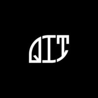 qit-Brief-Logo-Design auf schwarzem Hintergrund. qit kreative Initialen schreiben Logo-Konzept. Beenden Sie die Briefgestaltung. vektor