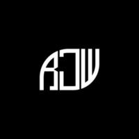 rjw-Buchstaben-Logo-Design auf schwarzem Hintergrund. rjw kreative Initialen schreiben Logo-Konzept. rjw Briefgestaltung. vektor