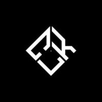 clk-Buchstaben-Logo-Design auf schwarzem Hintergrund. clk kreative Initialen schreiben Logo-Konzept. clk Briefgestaltung. vektor
