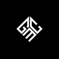 gmc-Brief-Logo-Design auf schwarzem Hintergrund. gmc kreative Initialen schreiben Logo-Konzept. GMC-Briefgestaltung. vektor