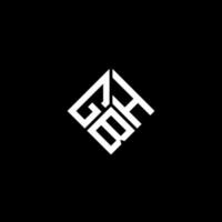 GB brev logotyp design på svart bakgrund. gbh kreativa initialer bokstavslogotyp koncept. gbh bokstavsdesign. vektor