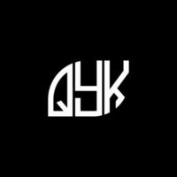 qyk-Buchstaben-Logo-Design auf schwarzem Hintergrund. qyk-Kreativinitialen-Buchstaben-Logo-Konzept. qyk-Vektor-Buchstaben-Design. vektor