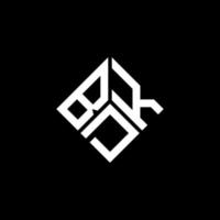 bdk brev logotyp design på svart bakgrund. bdk kreativa initialer brev logotyp koncept. bdk bokstavsdesign. vektor