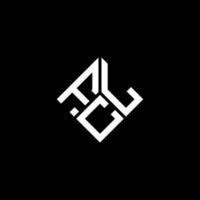 fcl-Brief-Logo-Design auf schwarzem Hintergrund. fcl kreatives Initialen-Brief-Logo-Konzept. fcl Briefgestaltung. vektor