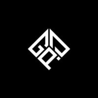 gpd-Buchstaben-Logo-Design auf schwarzem Hintergrund. gpd kreatives Initialen-Buchstaben-Logo-Konzept. gpd Briefgestaltung. vektor
