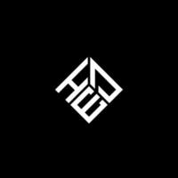 h-Buchstaben-Logo-Design auf schwarzem Hintergrund. hed kreatives Initialen-Buchstaben-Logo-Konzept. hed Briefgestaltung. vektor