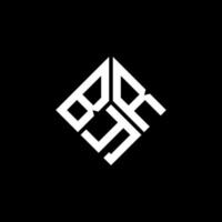Byr-Brief-Logo-Design auf schwarzem Hintergrund. Byr kreatives Initialen-Buchstaben-Logo-Konzept. Byr-Buchstaben-Design. vektor