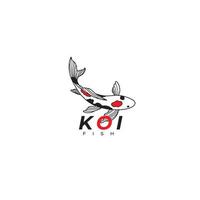 Koi-Fisch-Logo-Vorlage - abstrakte Designelemente für die Dekoration im modernen minimalistischen Stil für Social-Media-Posts, Geschichten, für Handwerkerschmuck vektor