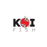 Koi-Fisch-Logo-Vorlage - abstrakte Designelemente für die Dekoration im modernen minimalistischen Stil für Social-Media-Posts, Geschichten, für Handwerkerschmuck vektor